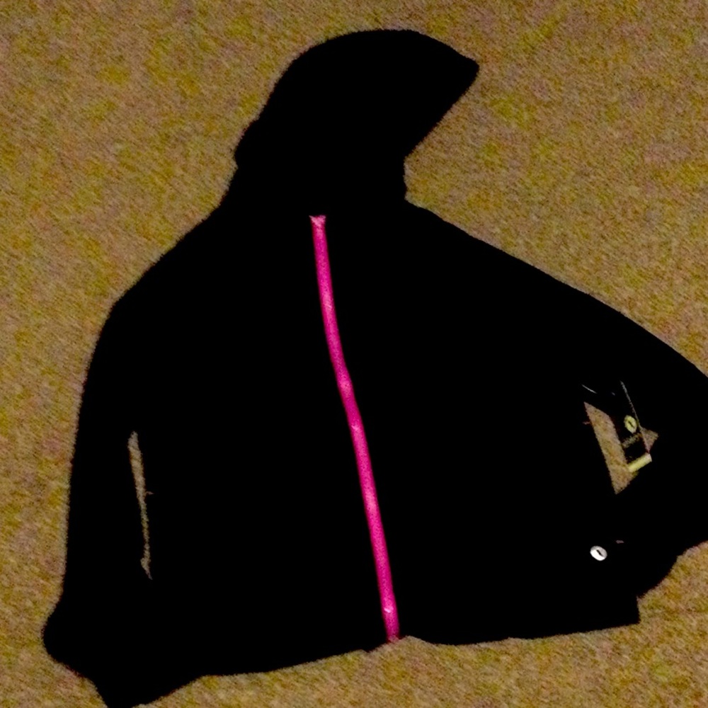 Xersion lightweight hoodie. Sz. 14. Blk/Pnk. New!